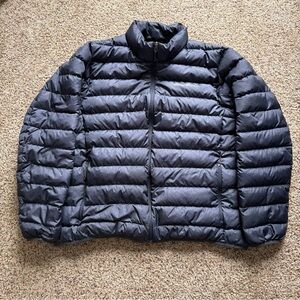 Eddie Bauer EB650 Down Puffer Jacket Mens 2XL Navy Blue Lightweight Packable